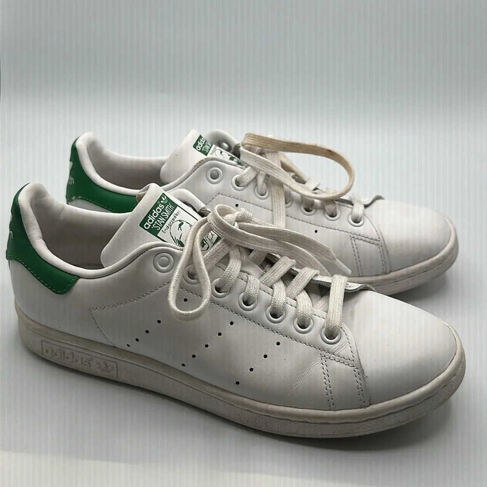 Adidas Stan Smith White Green Low Cut Sneakers